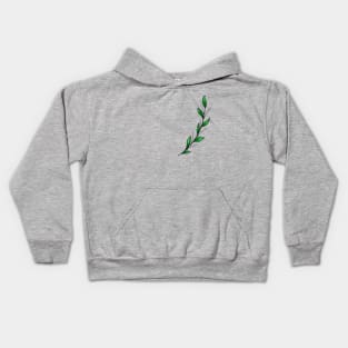 Green branch art Kids Hoodie